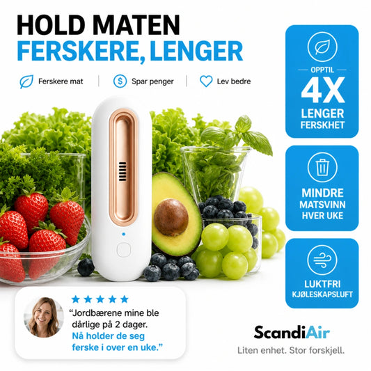 ScandiFridge™ - Holder maten fersk opptil 4 ganger lenger & reduserer matutgiftene dine